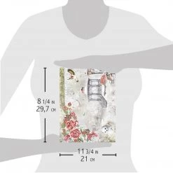 Frozen Garden - A4 Rice Paper Frozen Roses Ciao Bella Collection