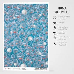A4 Decoupage Rice Paper Flying Balloons - A4 Rice Paper Moon & Me Ciao Bella Collection