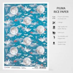 Moonlight Umbrellas - A4 Rice Paper Moon & Me Ciao Bella Collection A4 Decoupage Rice Paper