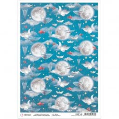 Moonlight Umbrellas - A4 Rice Paper Moon & Me Ciao Bella Collection A4 Decoupage Rice Paper