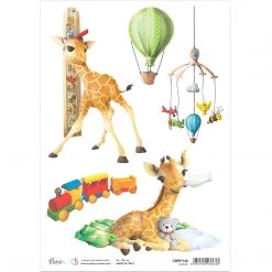 Bedtime - A4 Rice Paper My First Year Ciao Bella Collection A4 Decoupage Rice Paper