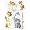 It's Bath Time - A4 Rice Paper My First Year Ciao Bella Collection A4 Decoupage Rice Paper