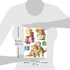 A4 Decoupage Rice Paper Party Time - A4 Rice Paper My First Year Ciao Bella Collection