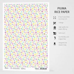 A4 Decoupage Rice Paper Polka Dots - A4 Rice Paper My First Year Ciao Bella Collection