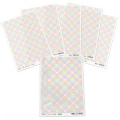 Pastel Plaid - A4 Rice Paper My First Year Ciao Bella Collection 8 Pastel Plaid - A4 Rice Paper My First Year Ciao Bella Collection