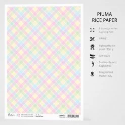 Pastel Plaid - A4 Rice Paper My First Year Ciao Bella Collection