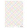 Pastel Plaid - A4 Rice Paper My First Year Ciao Bella Collection