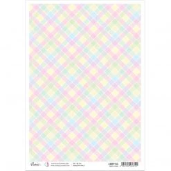 Pastel Plaid - A4 Rice Paper My First Year Ciao Bella Collection