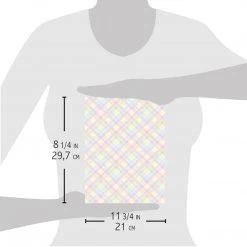 Pastel Plaid - A4 Rice Paper My First Year Ciao Bella Collection 9 Pastel Plaid - A4 Rice Paper My First Year Ciao Bella Collection