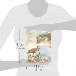 A4 Decoupage Rice Paper Heron - A4 Rice Paper Delta Ciao Bella Collection