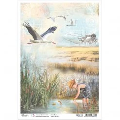 Trebuchet - A4 Rice Paper Delta Ciao Bella Collection A4 Decoupage Rice Paper