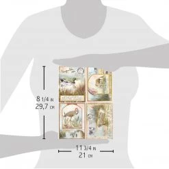 Delta Postcards - A4 Rice Paper Delta Ciao Bella Collection A4 Decoupage Rice Paper