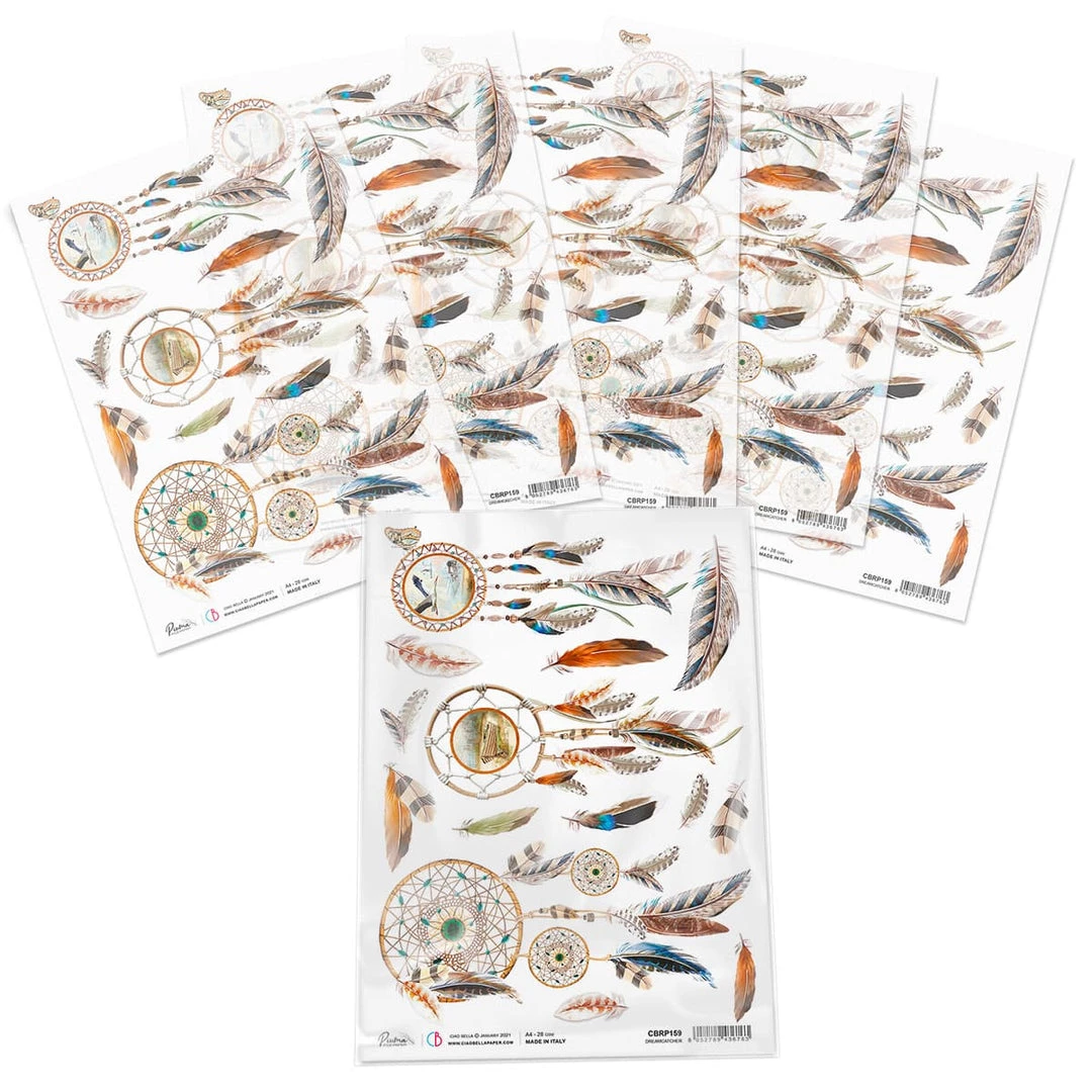 Dreamcatcher - A4 Rice Paper Delta Ciao Bella Collection 5 Dreamcatcher - A4 Rice Paper Delta Ciao Bella Collection