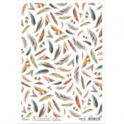 Feathers - A4 Rice Paper Delta Ciao Bella Collection A4 Decoupage Rice Paper