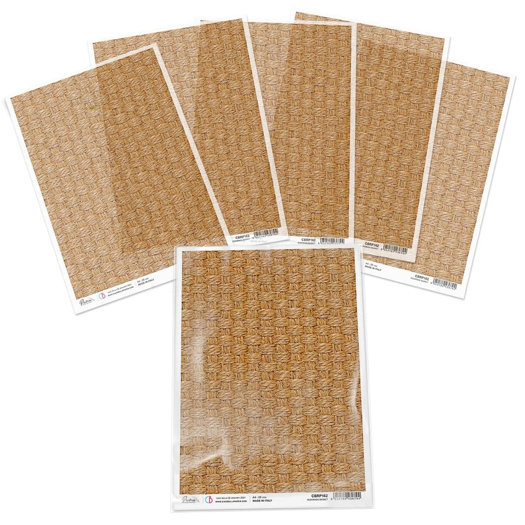 Seagrass Basket - A4 Rice Paper Delta Ciao Bella Collection A4 Decoupage Rice Paper 4 Seagrass Basket - A4 Rice Paper Delta Ciao Bella Collection A4 Decoupage Rice Paper