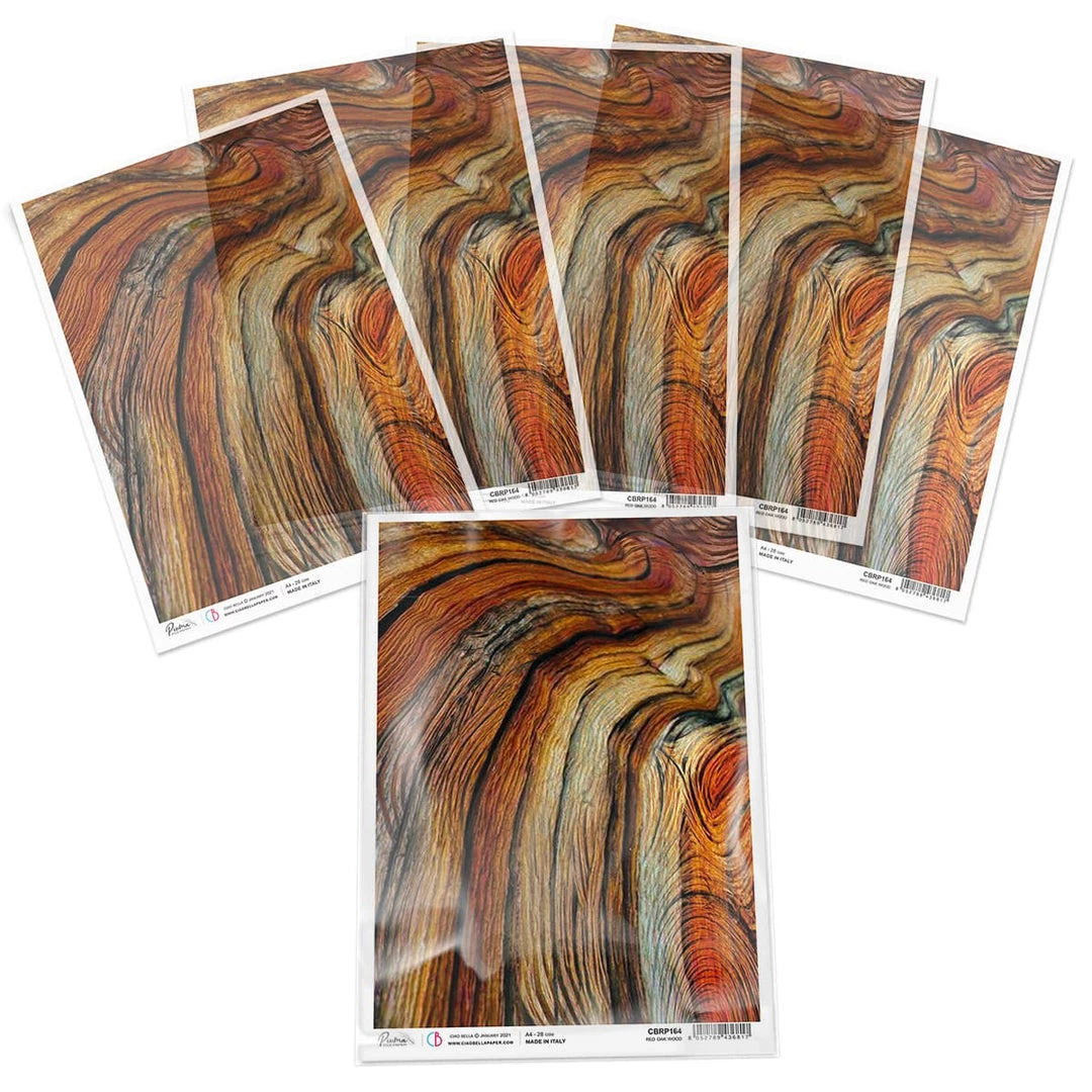 A4 Decoupage Rice Paper Red Oak Wood - A4 Rice Paper Delta Ciao Bella Collection 4 A4 Decoupage Rice Paper Red Oak Wood - A4 Rice Paper Delta Ciao Bella Collection