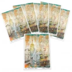 A4 Decoupage Rice Paper NY State Of Mind - A4 Rice Paper Blue Note Ciao Bella Collection