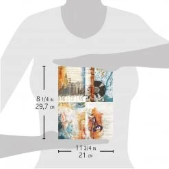 Blue Note Cards - A4 Rice Paper Blue Note Ciao Bella Collection