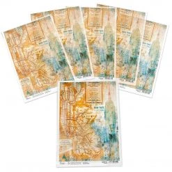 Subway - A4 Rice Paper Blue Note Ciao Bella Collection A4 Decoupage Rice Paper 8 Subway - A4 Rice Paper Blue Note Ciao Bella Collection A4 Decoupage Rice Paper