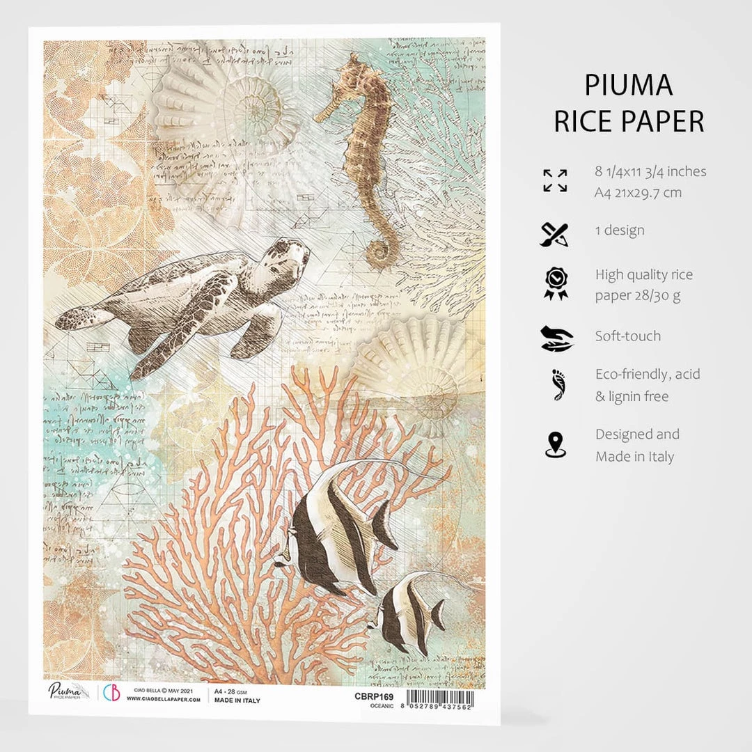A4 Decoupage Rice Paper Oceanic - A4 Rice Paper Sign Of The Times Ciao Bella Collection 4 A4 Decoupage Rice Paper Oceanic - A4 Rice Paper Sign Of The Times Ciao Bella Collection