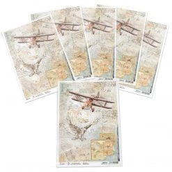 A4 Decoupage Rice Paper Study Of Flight - A4 Rice Paper Sign Of The Times Ciao Bella Collection