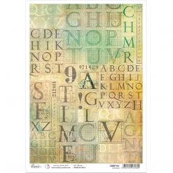 A4 Decoupage Rice Paper Typefaces - A4 Rice Paper Sign Of The Times Ciao Bella Collection