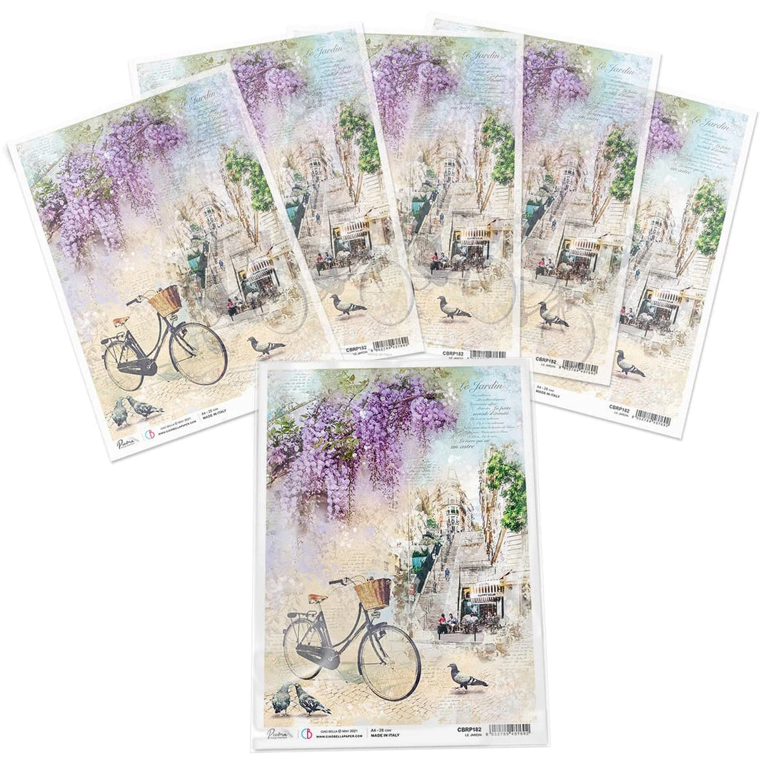 Le Jardin - A4 Rice Paper Notre Vie Ciao Bella Collection A4 Decoupage Rice Paper 5 Le Jardin - A4 Rice Paper Notre Vie Ciao Bella Collection A4 Decoupage Rice Paper