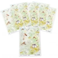 A4 Decoupage Rice Paper Le Jaune - A4 Rice Paper Notre Vie Ciao Bella Collection