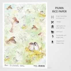 A4 Decoupage Rice Paper Le Jaune - A4 Rice Paper Notre Vie Ciao Bella Collection