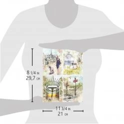 Notre Vie Cards - A4 Rice Paper Notre Vie Ciao Bella Collection A4 Decoupage Rice Paper