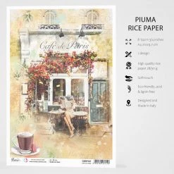 Café De Paris - A4 Rice Paper Notre Vie Ciao Bella Collection