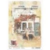 Café De Paris - A4 Rice Paper Notre Vie Ciao Bella Collection
