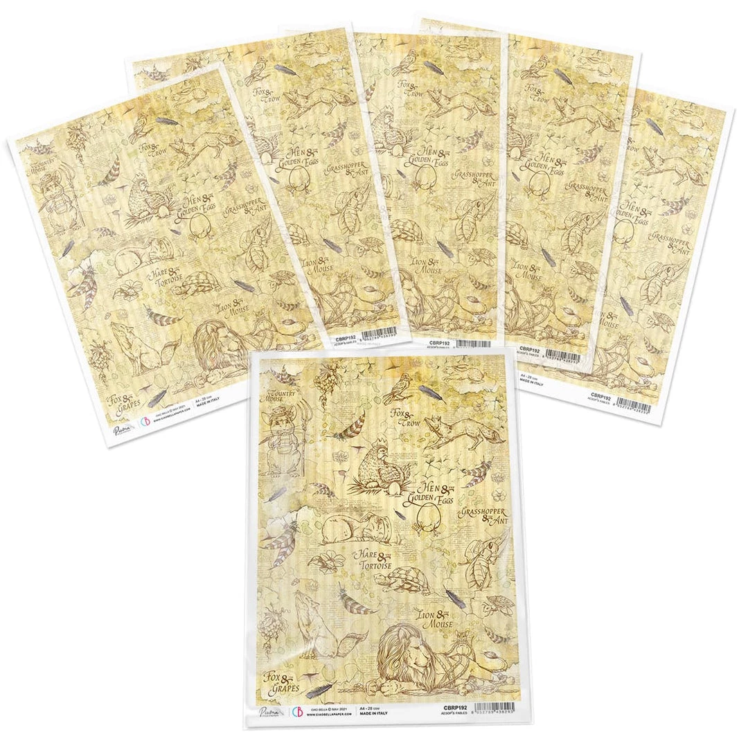 Aesop's Fables - A4 Rice Paper Aesop's Fables Ciao Bella Collection 5 Aesop's Fables - A4 Rice Paper Aesop's Fables Ciao Bella Collection