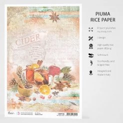 Hot Apple Cider - A4 Rice Paper The Gift Of Love Ciao Bella Collection A4 Decoupage Rice Paper