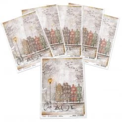 Home For The Holidays - A4 Rice Paper Memories Of A Snowy Day Ciao Bella Collection