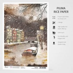 A Memorable Snowy Day - A4 Rice Paper Memories Of A Snowy Day Ciao Bella Collection A4 Decoupage Rice Paper