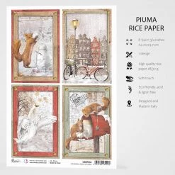 A Memorable Snowy Day Cards - A4 Rice Paper Memories Of A Snowy Day Ciao Bella Collection