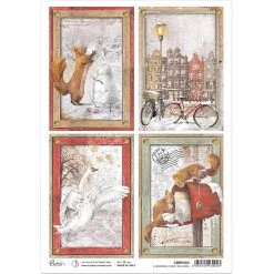 A Memorable Snowy Day Cards - A4 Rice Paper Memories Of A Snowy Day Ciao Bella Collection