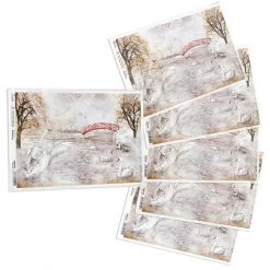 A4 Decoupage Rice Paper Swan Lake - A4 Rice Paper Memories Of A Snowy Day Ciao Bella Collection