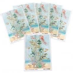 Caribbean Sea - A4 Rice Paper Underwater Love Ciao Bella Collection A4 Decoupage Rice Paper