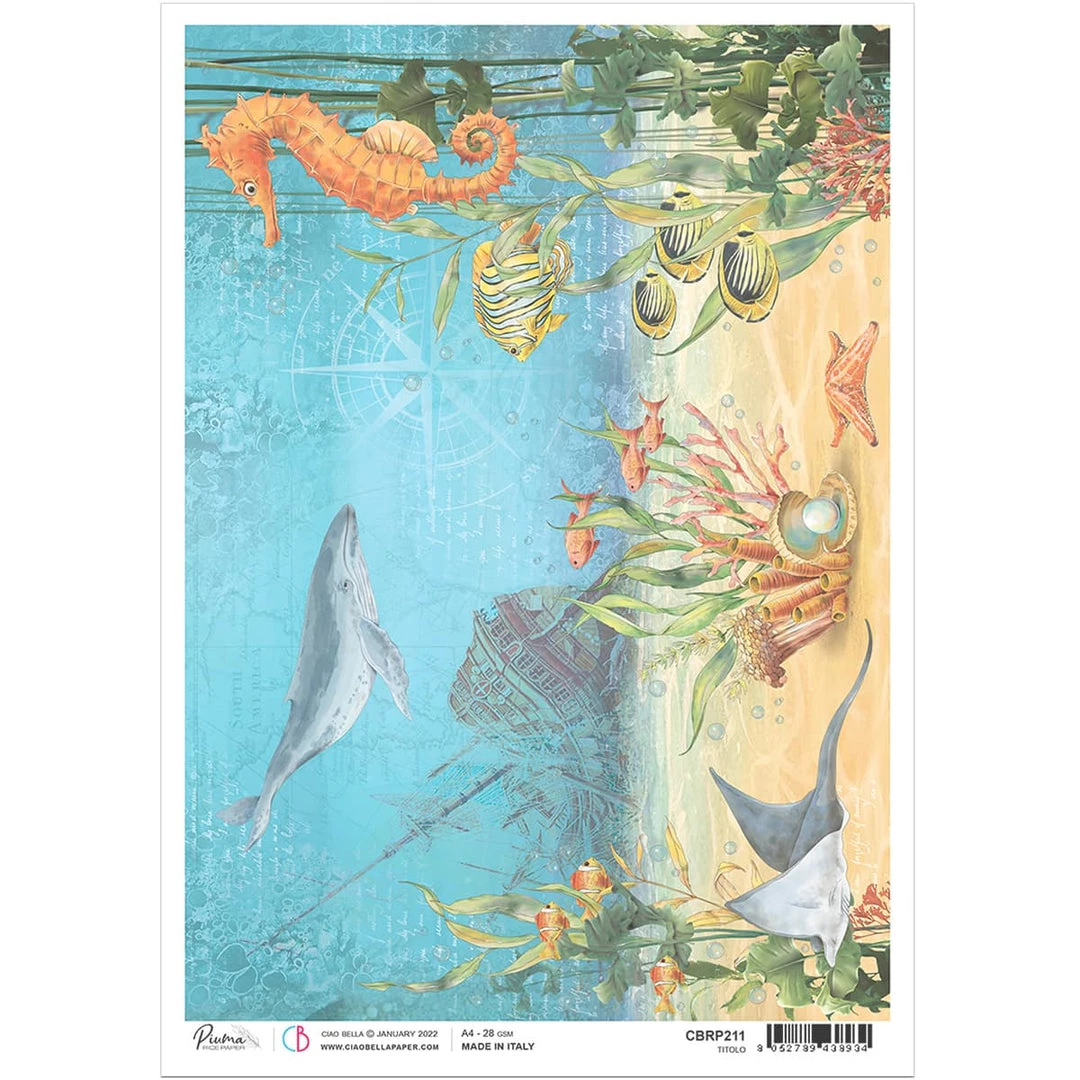 A4 Decoupage Rice Paper The Shipwreck - A4 Rice Paper Underwater Love Ciao Bella Collection 3 A4 Decoupage Rice Paper The Shipwreck - A4 Rice Paper Underwater Love Ciao Bella Collection