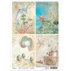 Underwater Cards - A4 Rice Paper Underwater Love Ciao Bella Collection