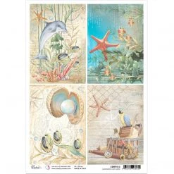 Underwater Cards - A4 Rice Paper Underwater Love Ciao Bella Collection