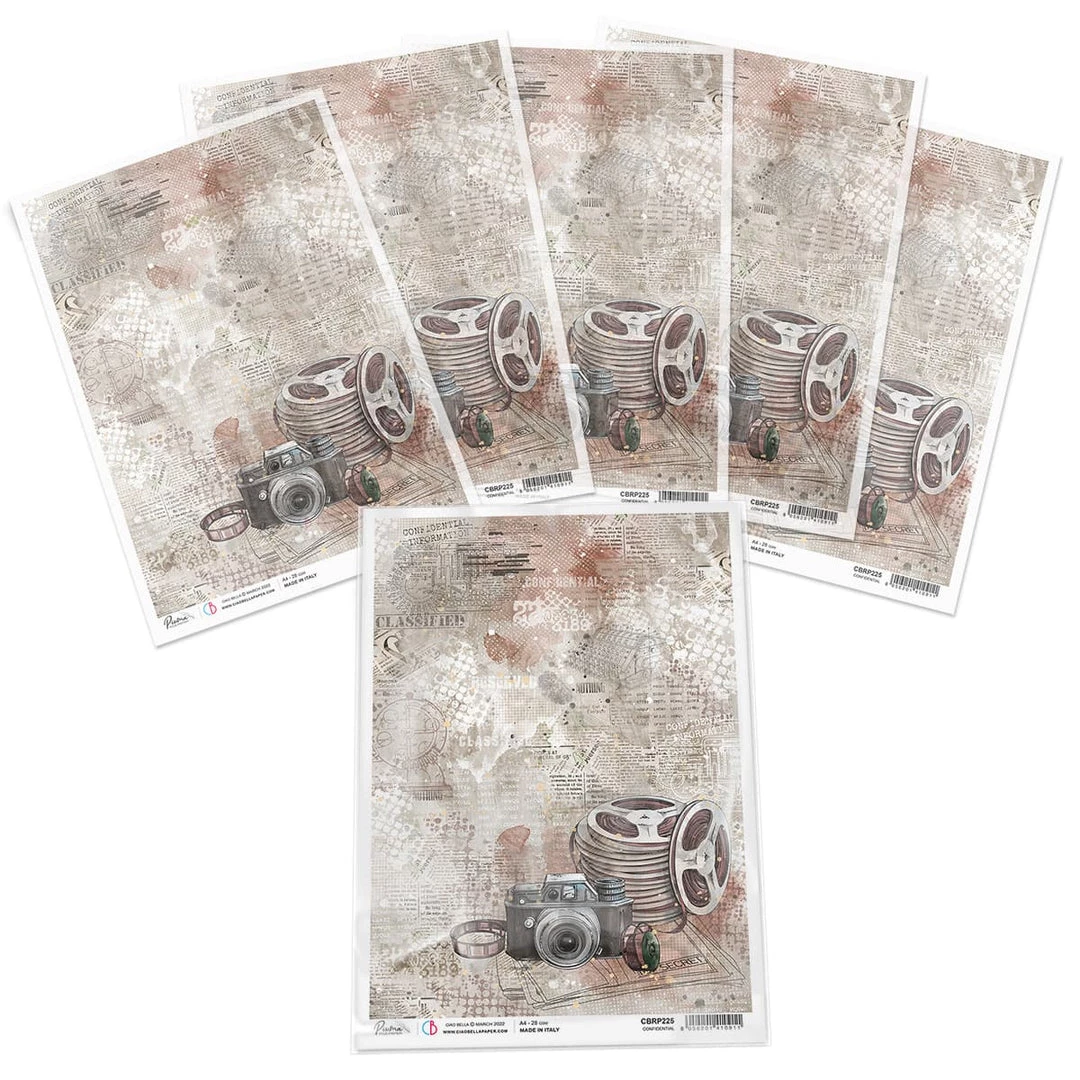 A4 Decoupage Rice Paper Confidential - A4 Rice Paper Enigma Ciao Bella Collection 5 A4 Decoupage Rice Paper Confidential - A4 Rice Paper Enigma Ciao Bella Collection