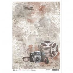 A4 Decoupage Rice Paper Confidential - A4 Rice Paper Enigma Ciao Bella Collection