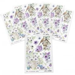 Anemone Garden - A4 Rice Paper Sparrow Hill Ciao Bella Collection