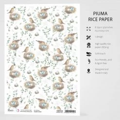 Sparrow Nest - A4 Rice Paper Sparrow Hill Ciao Bella Collection