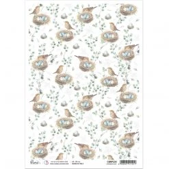 Sparrow Nest - A4 Rice Paper Sparrow Hill Ciao Bella Collection