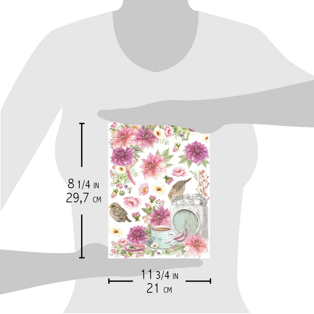 Dahlia Corner - A4 Rice Paper Sparrow Hill Ciao Bella Collection A4 Decoupage Rice Paper 6 Dahlia Corner - A4 Rice Paper Sparrow Hill Ciao Bella Collection A4 Decoupage Rice Paper