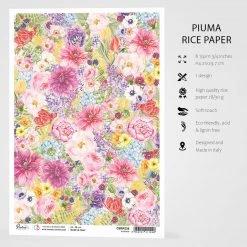 A4 Decoupage Rice Paper Blossom - A4 Rice Paper Sparrow Hill Ciao Bella Collection
